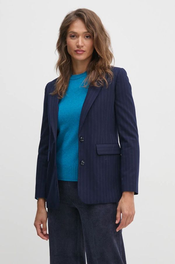 United Colors of Benetton Sako United Colors of Benetton boja: tamno plava, jednoredno zakopčavanje, s uzorkom, 2KHSDW02H