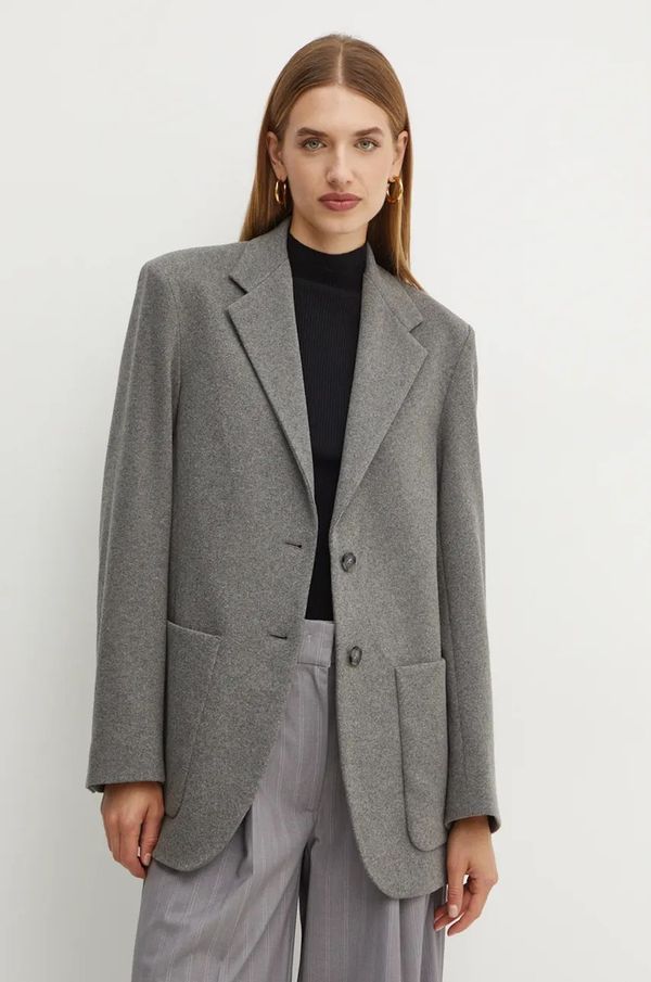 Weekend Max Mara Sako Weekend Max Mara boja: siva, jednoredno zakopčavanje, bez uzorka, 2425916022600