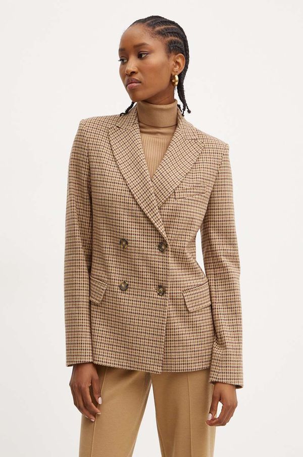 Weekend Max Mara Sako Weekend Max Mara boja: smeđa, dvoredno zakopčavanje, 2425916012600