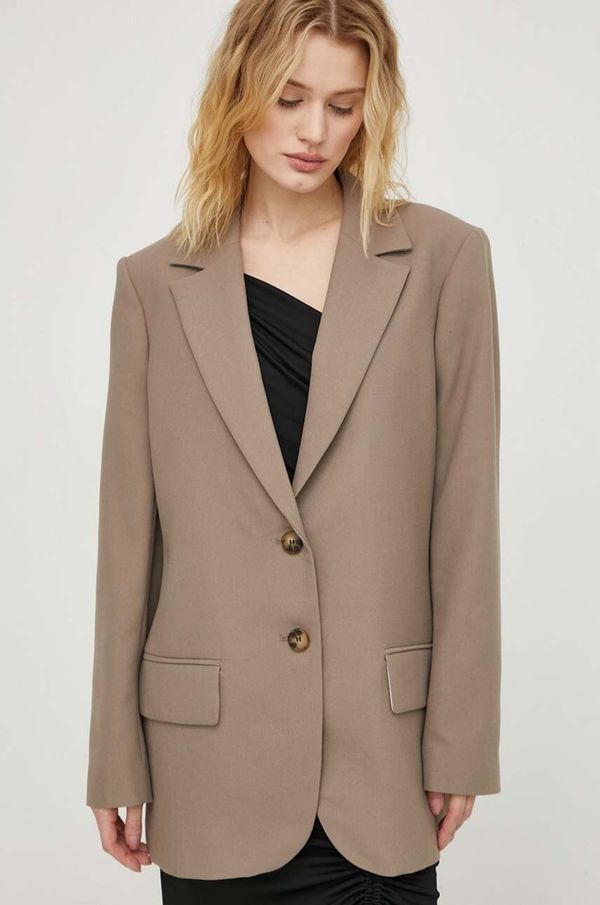 Won Hundred Sako Won Hundred boja: smeđa, jednoredno zakopčavanje, bez uzorka