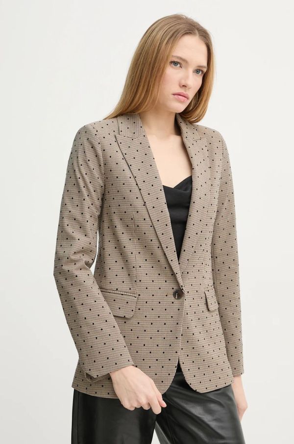 Zadig&Voltaire Sako ZADIG&VOLTAIRE boja: smeđa, jednoredno zakopčavanje, s uzorkom, WWBL01890