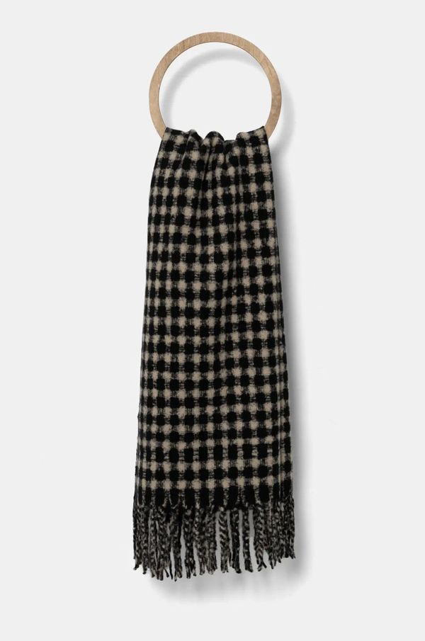 Answear Lab Šal Answear Lab za žene, boja: crna, s uzorkom