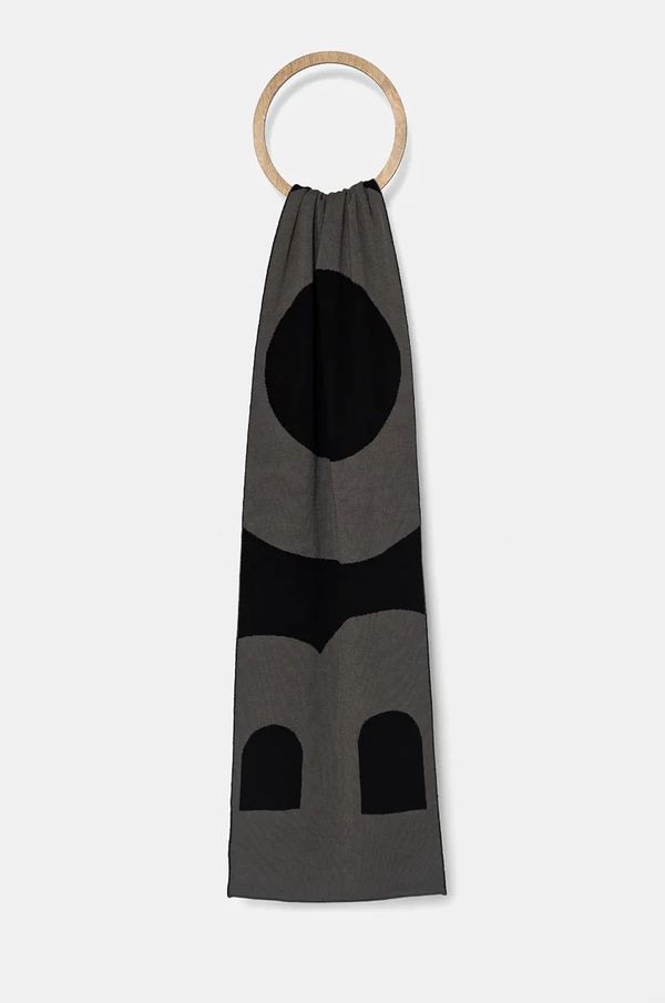 Boss Green Šal Boss Green za muškarce, boja: crna, s uzorkom, 50527576