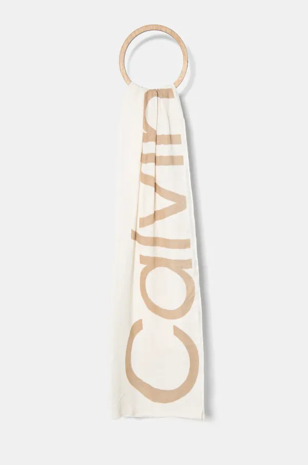 Calvin Klein Šal Calvin Klein za žene, boja: bež, s uzorkom, K60K612975