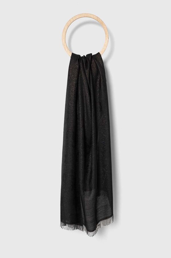 Guess Šal Guess TWILLER za žene, boja: crna, s uzorkom, AW5149 POL03