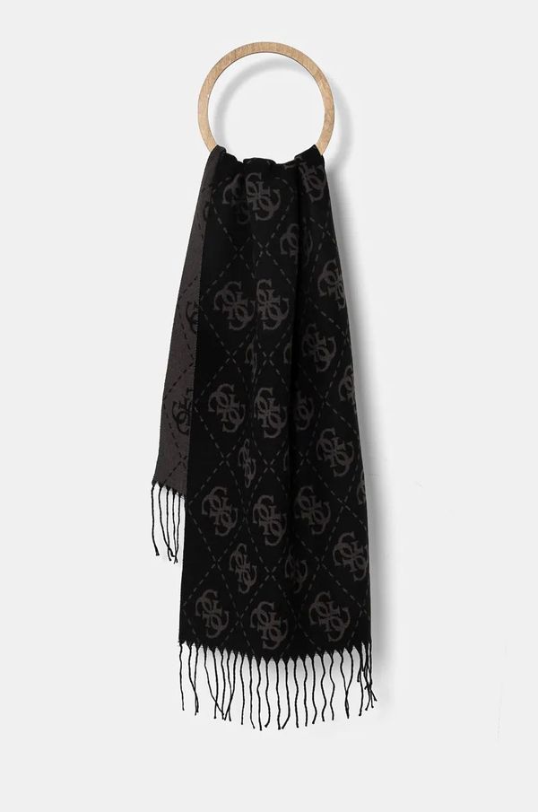Guess Šal Guess za muškarce, boja: crna, s uzorkom, AM9457.VIS03