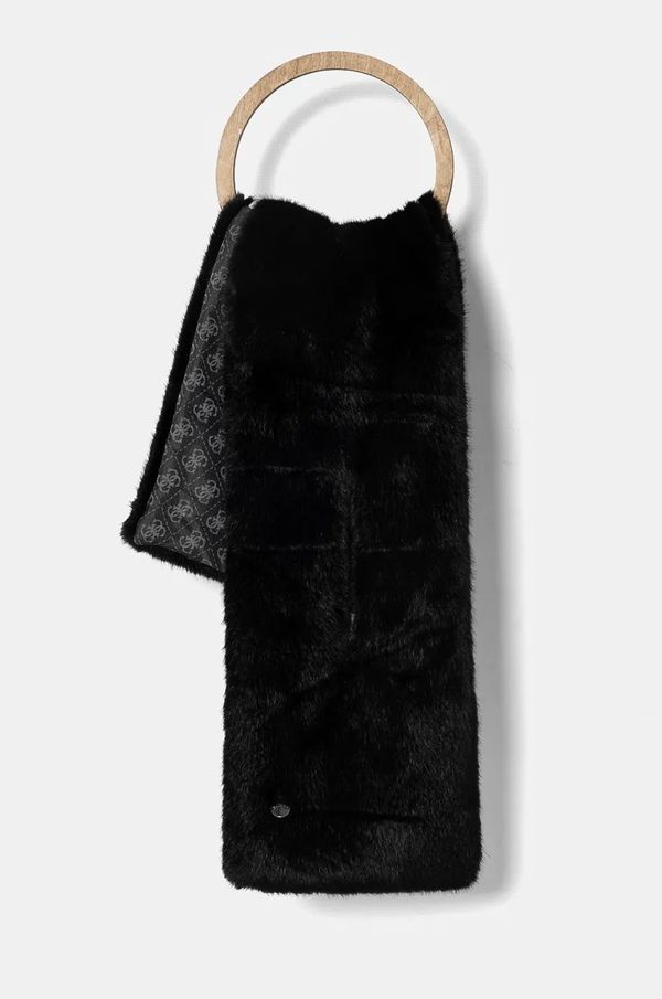 Guess Šal Guess za žene, boja: crna, s uzorkom, AW5207 POL03