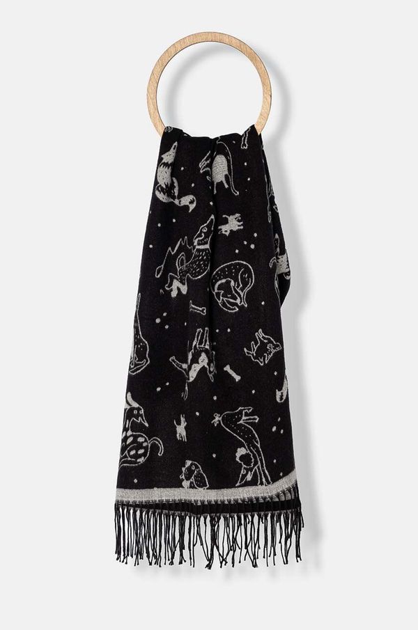 Medicine Šal Medicine za žene, boja: crna, s uzorkom