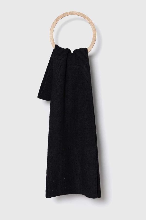 Morgan Šal Morgan za žene, boja: crna, s aplikacijom