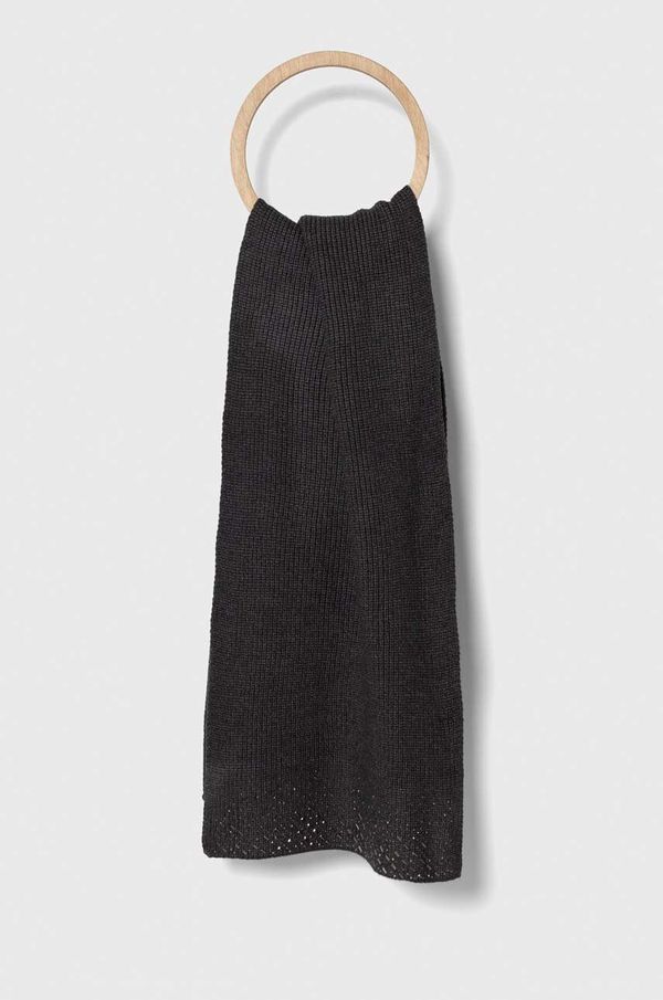 Morgan Šal Morgan za žene, boja: siva, s aplikacijom