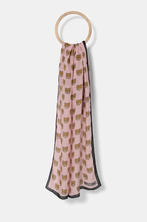 Moschino Šal Moschino boja: ružičasta, s uzorkom, M5217 0E5169