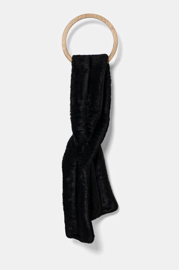 RUSLAN BAGINSKIY Šal Ruslan Baginskiy za žene, boja: crna, bez uzorka, SKR033-P-FF-FLT