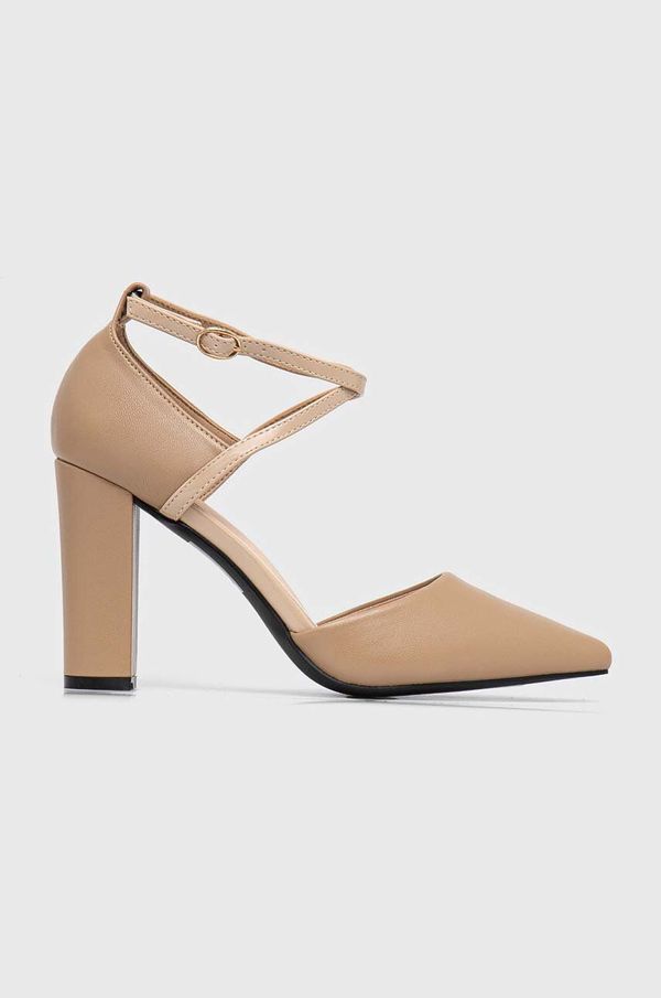 Answear Lab Salonke Answear Lab boja: bež, s debelom potpeticom