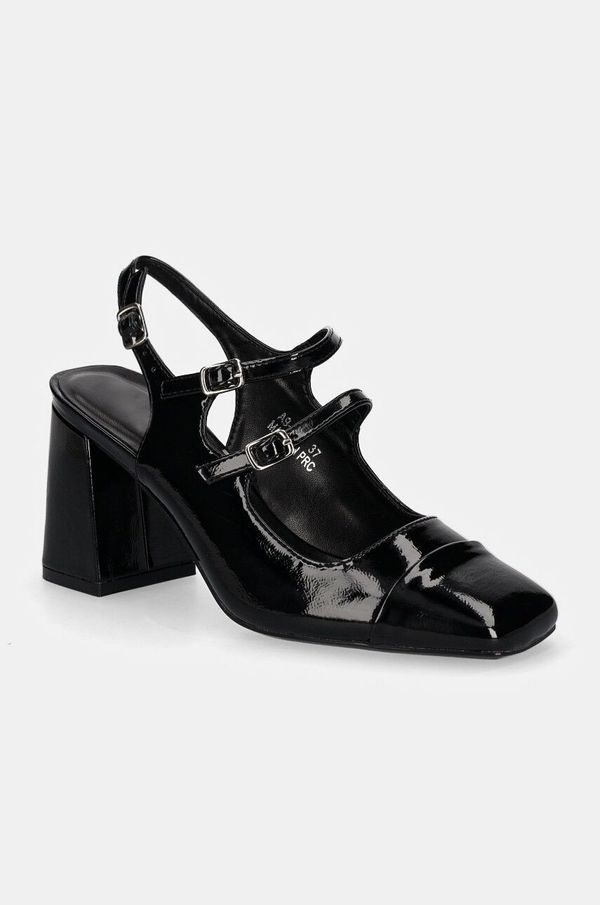 Answear Lab Salonke Answear Lab boja: crna, s debelom potpeticom, s otvorenom petom