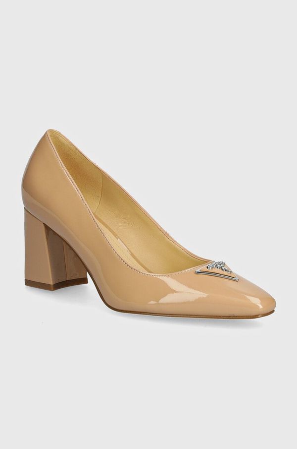 Guess Salonke Guess VARLAY boja: bež, s debelom potpeticom, FLTVAR PAF08