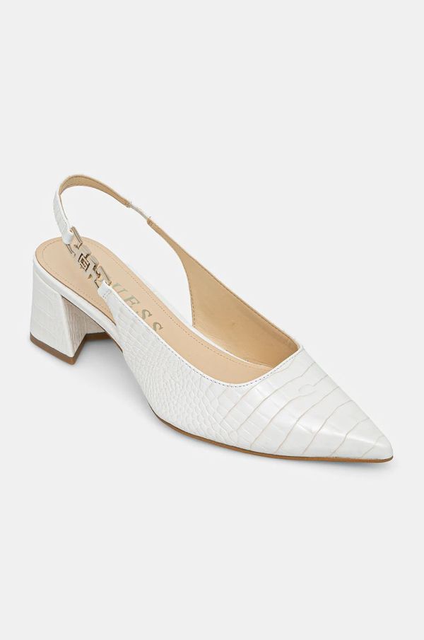 Guess Salonke Guess ZABELA boja: bijela, s debelom potpeticom, s otvorenom petom, FLPZAB PEL05