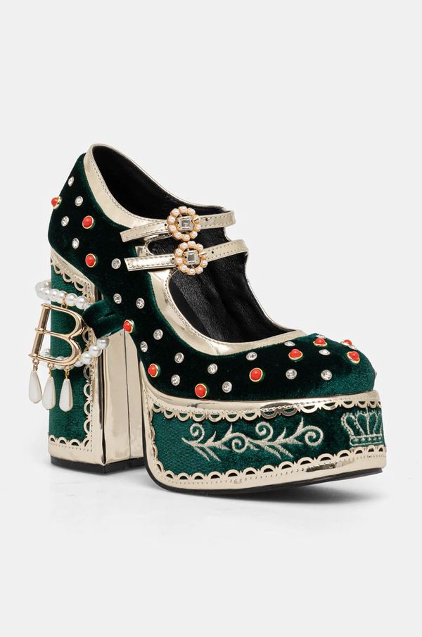 Koi Footwear Salonke Koi Footwear boja: zelena, s debelom potpeticom, DPK80