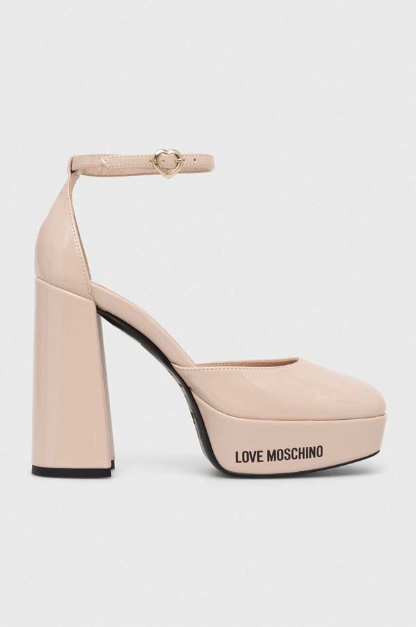 Love Moschino Salonke Love Moschino boja: bež, s debelom potpeticom, JA1028CG1IIH0601