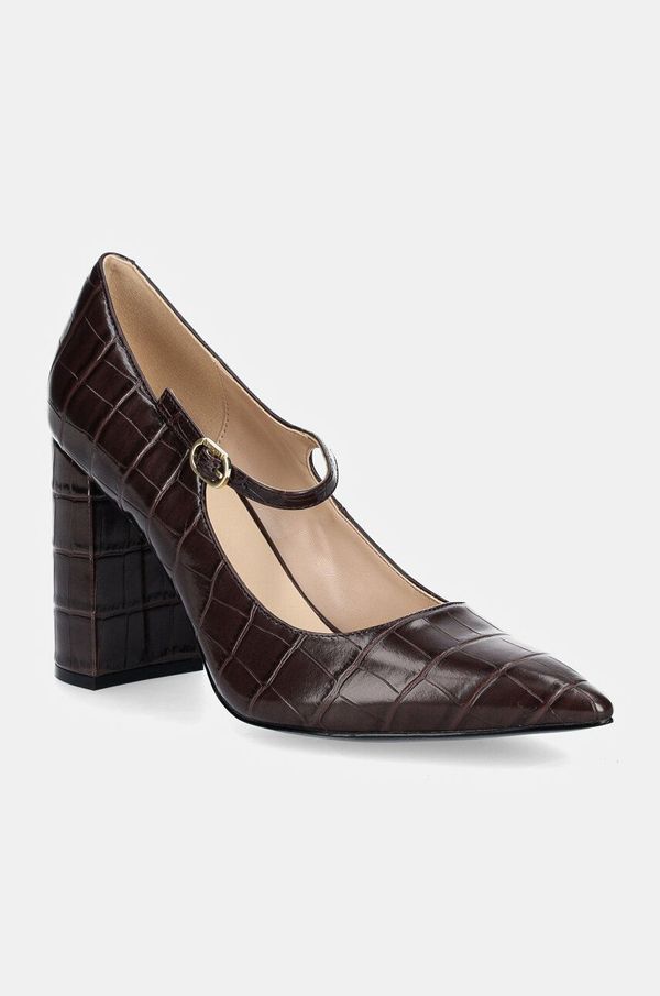 Twinset Salonke Twinset boja: smeđa, s debelom potpeticom, 242TGT044