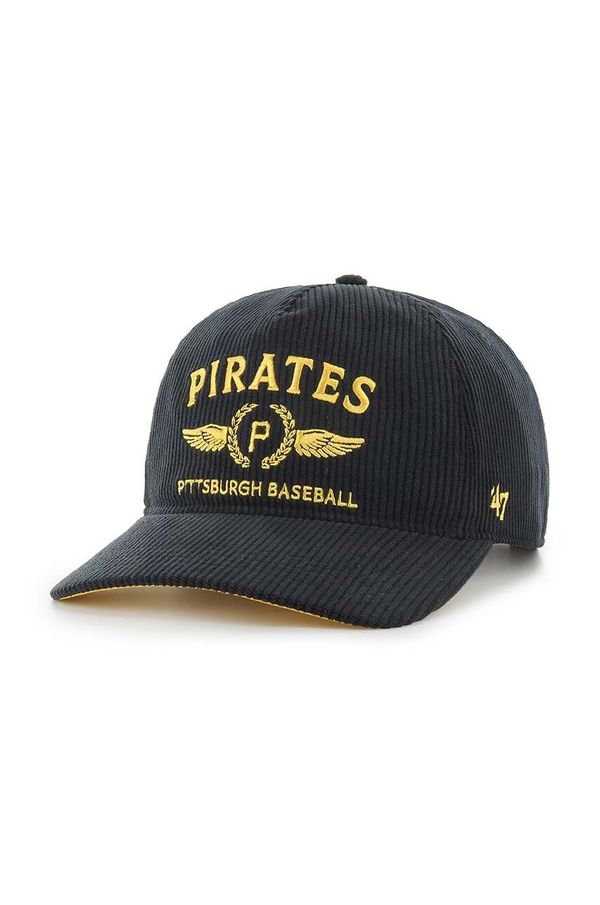 47 brand Samtana kapa sa šiltom 47 brand MLB Pittsburgh Pirates boja: crna, s aplikacijom, B-SKYLC20EWP-BK
