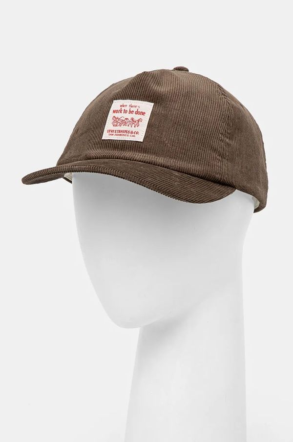 Levi's Samtana kapa sa šiltom Levi's boja: zelena, s aplikacijom, 000J0-0002