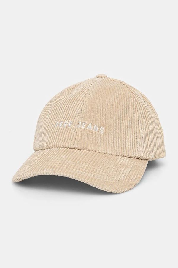 Pepe Jeans Samtana kapa sa šiltom Pepe Jeans WYN boja: bež, bez uzorka, PM040553