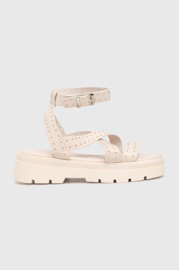 Answear Lab Sandale Answear Lab za žene, boja: bež, s platformom