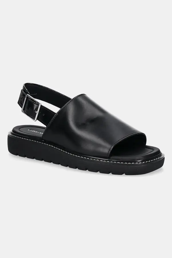 Calvin Klein Sandale Calvin Klein Jeans SQ MOLDED SANDAL SLING MG LTH za žene, boja: crna, YW0YW01711