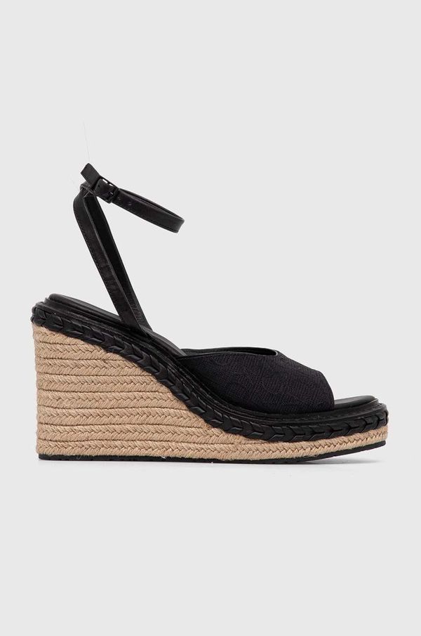 Calvin Klein Sandale Calvin Klein WEDGE SANDAL 70 MONOCQ boja: crna, HW0HW01961