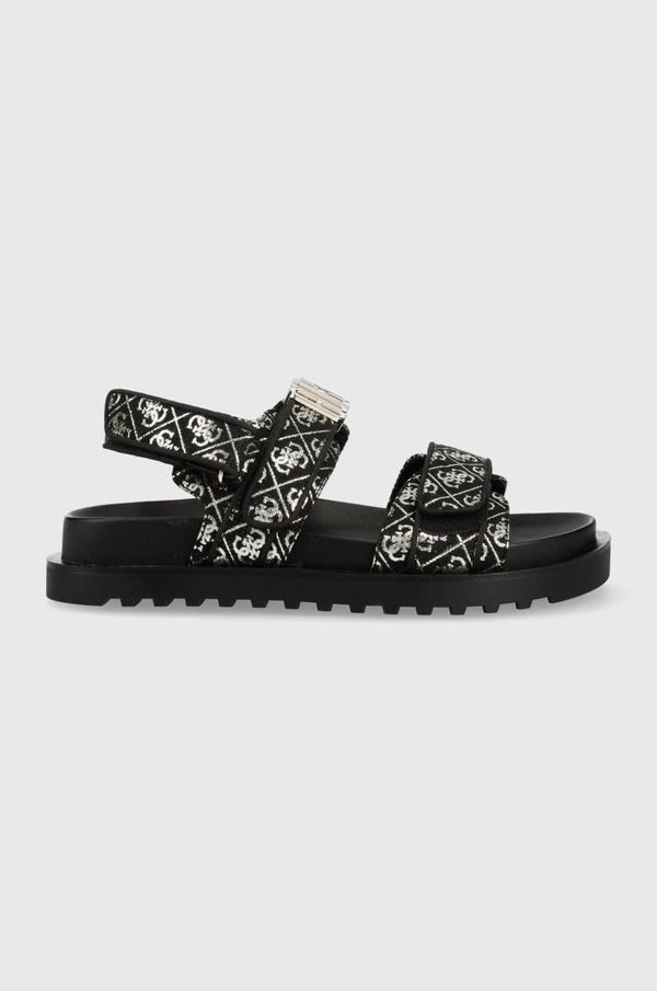 Guess Sandale Guess FABELIS za žene, boja: crna, FL6FBS FAL03