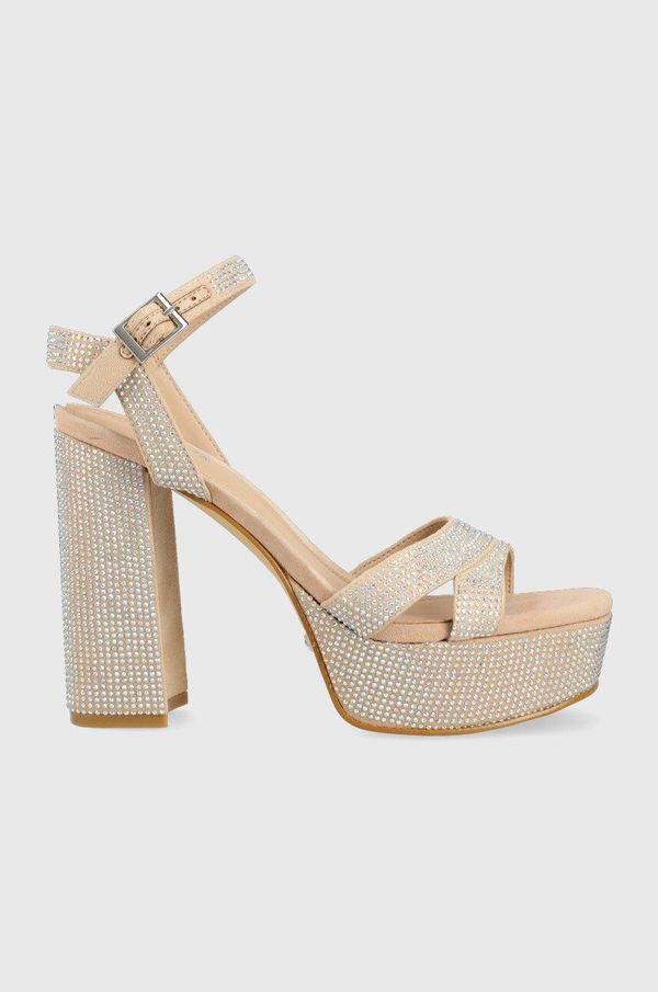 Guess Sandale Guess ZELINE boja: bež, FL6ZLE ESU03