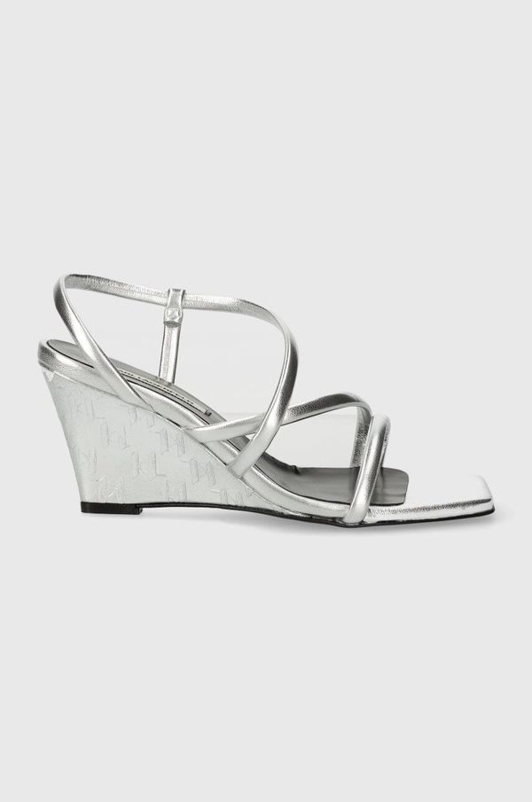 Karl Lagerfeld Sandale Karl Lagerfeld RIALTO boja: srebrna, KL34405