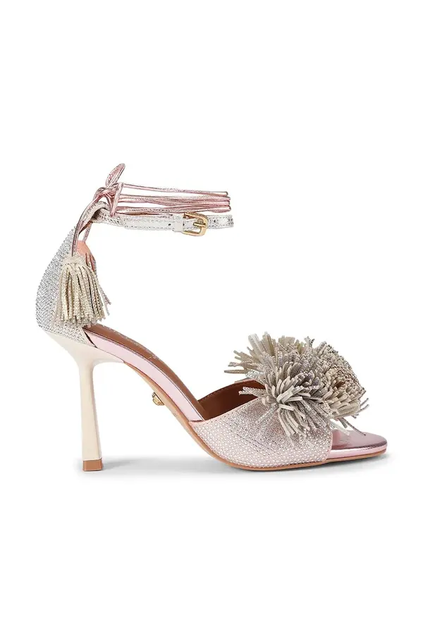 Kurt Geiger London Sandale Kurt Geiger London Pom Pom Ankle Tie Sandal