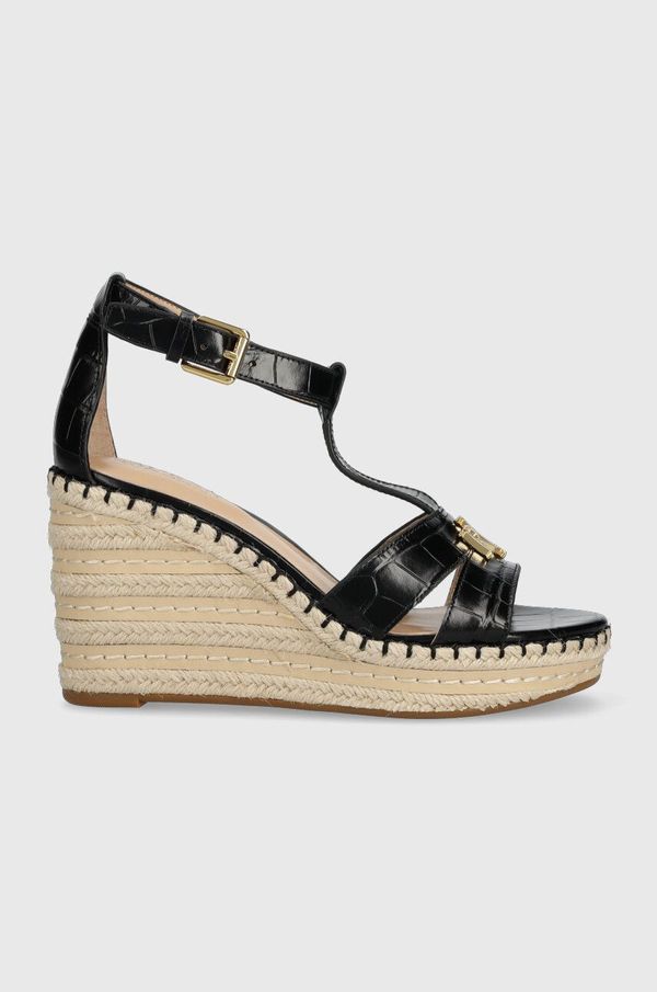 Lauren Ralph Lauren Sandale Lauren Ralph Lauren Hale II za žene, boja: crna, klin peta, 802901589006