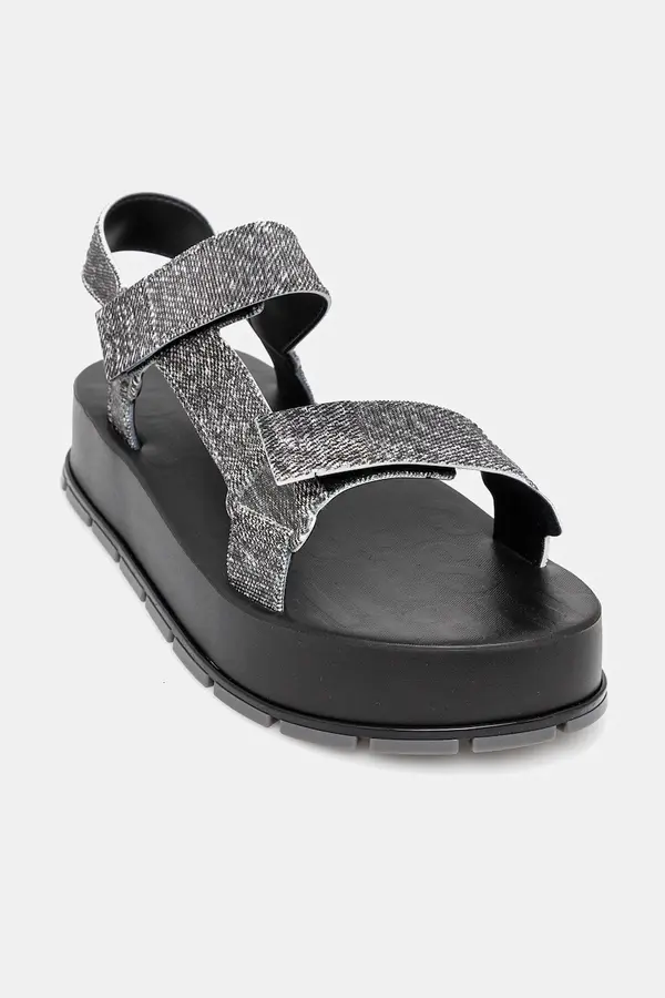 Melissa Sandale Melissa FLOWING PLATFORM DENIM za žene, boja: crna, s platformom, M 36132