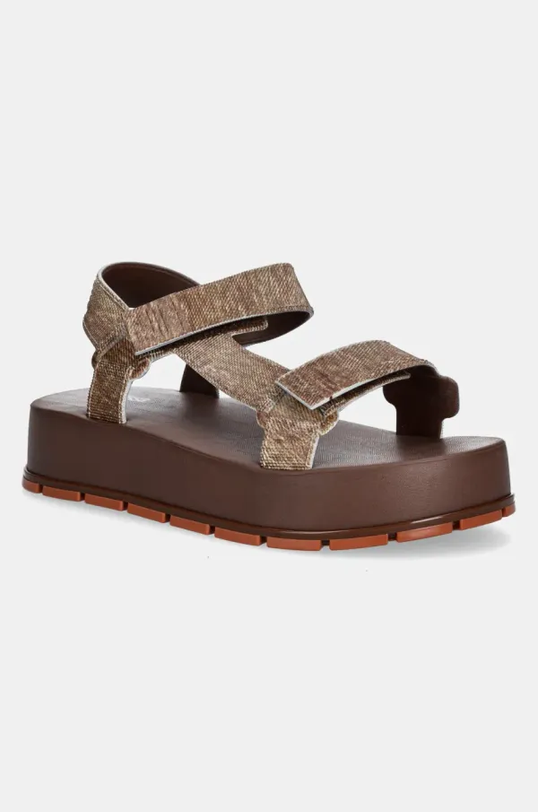 Melissa Sandale Melissa FLOWING PLATFORM DENIM za žene, boja: smeđa, s platformom, M 36132