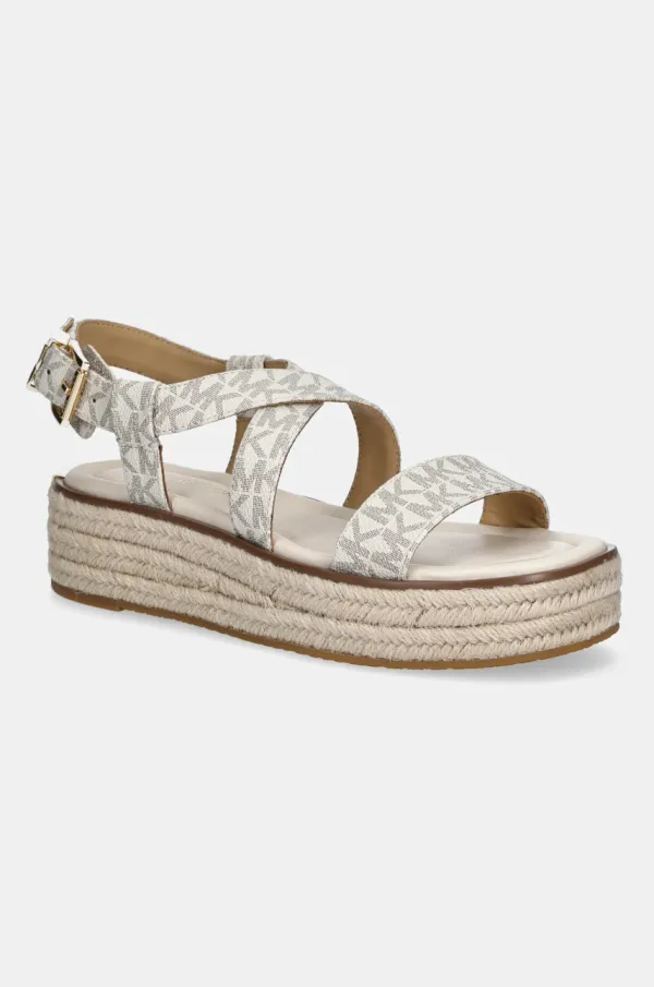 MICHAEL Michael Kors Sandale MICHAEL Michael Kors Lynn za žene, boja: bež, s platformom, 40S5LYFS1B.150