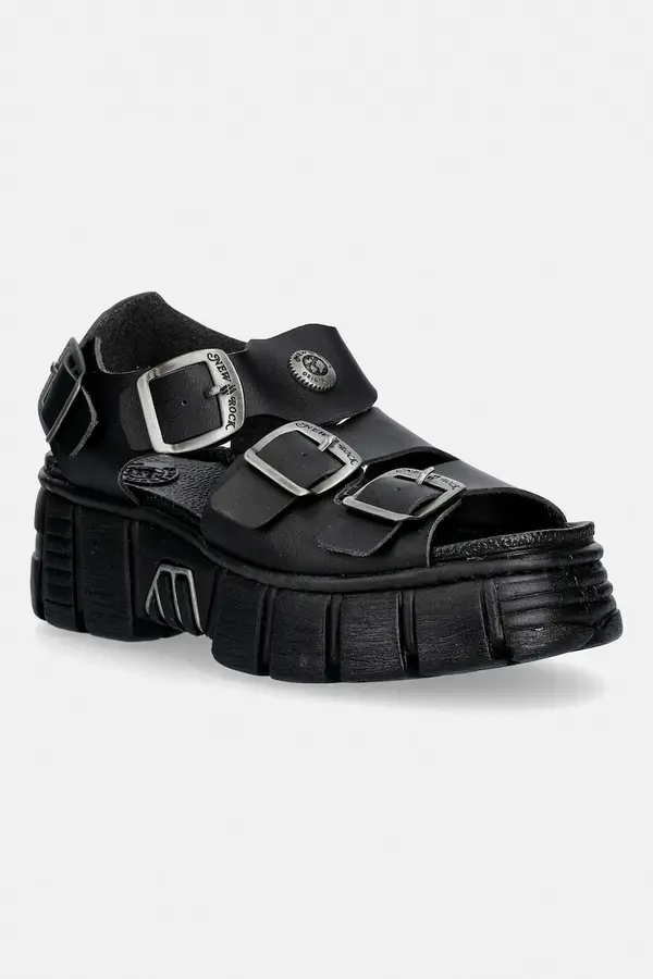 New Rock Sandale New Rock VEGAN NEGRO GRUESO, TOWER CASCO NEGRO LAT