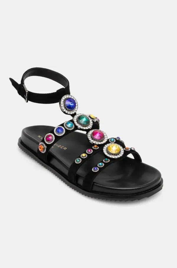 Kurt Geiger London Sandale od brušene kože Kurt Geiger London Octavia Flexi Gladiator za žene, boja: crna, 4369009209