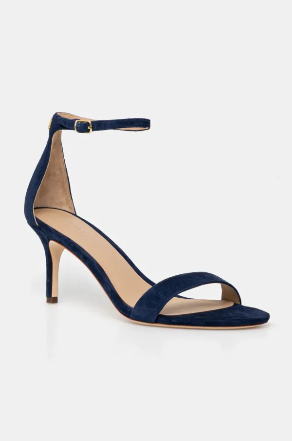 Lauren Ralph Lauren Sandale od brušene kože Lauren Ralph Lauren Allie Mid boja: tamno plava, 802959175002