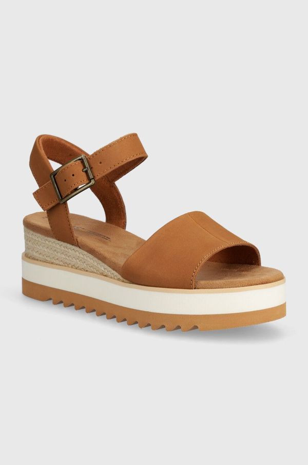 Toms Sandale od nubuk kože Toms Diana boja: smeđa, 10019757