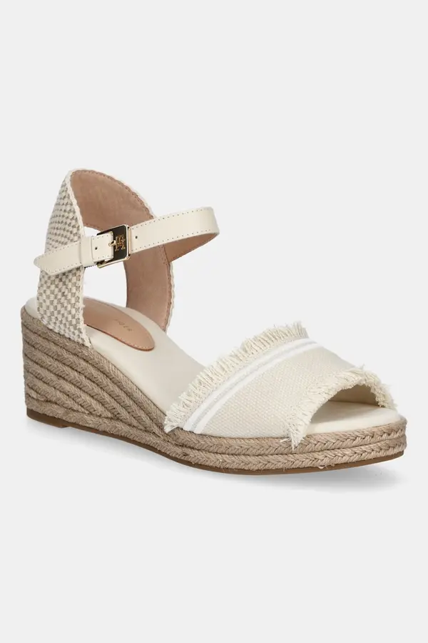 Tommy Hilfiger Sandale Tommy Hilfiger FRINGE CANVAS MEDIUM WEDGE