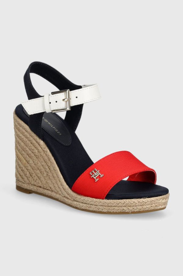 Tommy Hilfiger Sandale Tommy Hilfiger STRIPES WEDGE SANDAL boja: tamno plava, FW0FW08053
