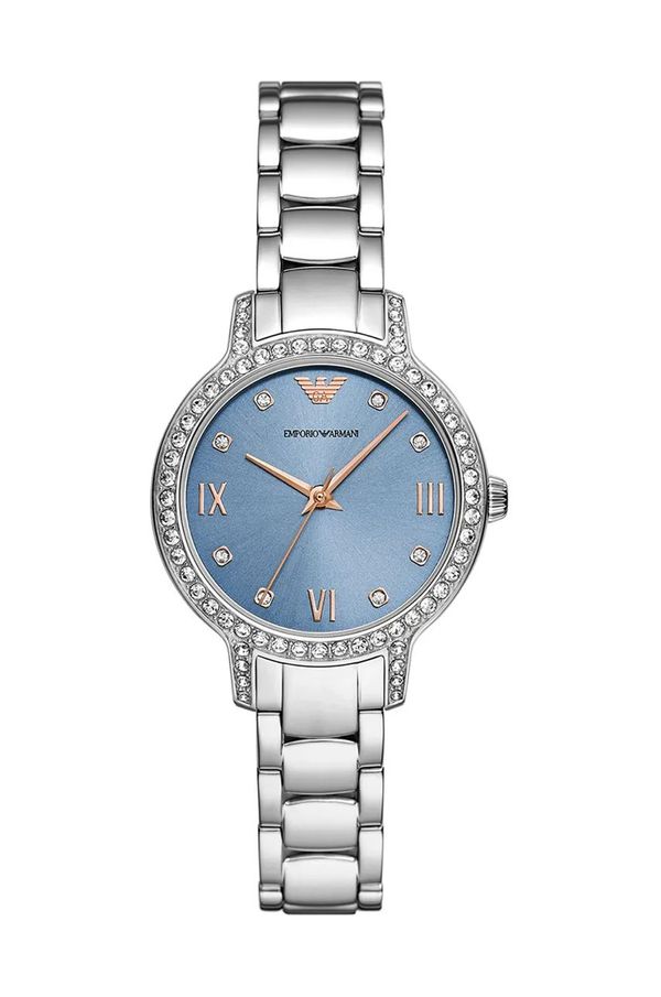 Emporio Armani Sat Emporio Armani Cleo za žene, boja: srebrna, AR11585