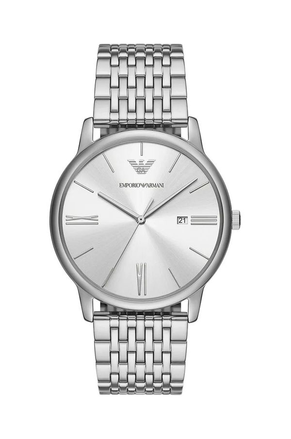 Emporio Armani Sat Emporio Armani za muškarce, boja: srebrna, AR11599