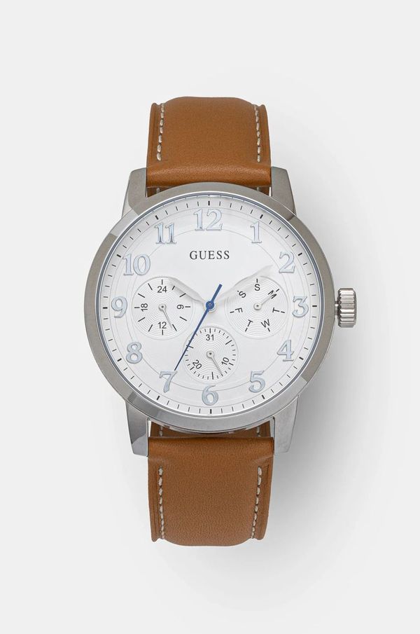 Guess Sat Guess za muškarce, boja: srebrna, W0974G1