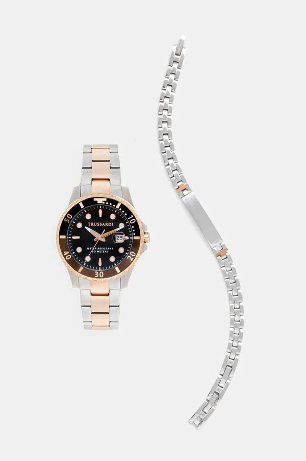 Trussardi Sat i narukvica Trussardi CITY LIFE boja: srebrna, R2453169001