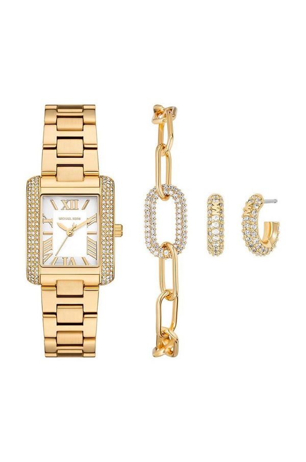 Michael Kors Sat, narukvica i naušnice Michael Kors boja: zlatna, MK4837SET