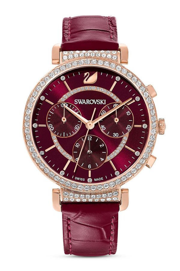 Swarovski Sat Swarovski za žene, boja: crvena