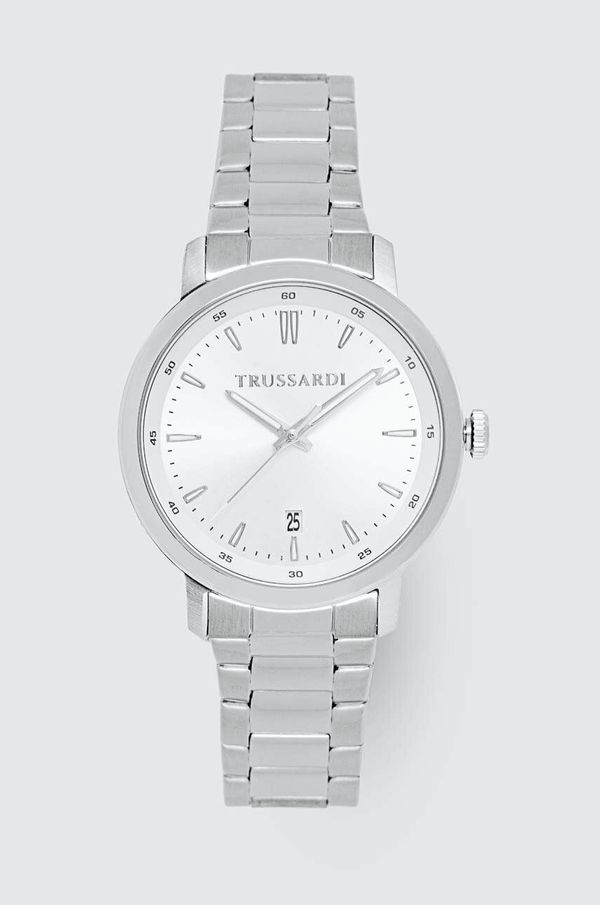 Trussardi Sat Trussardi za muškarce, boja: srebrna, R2453147017